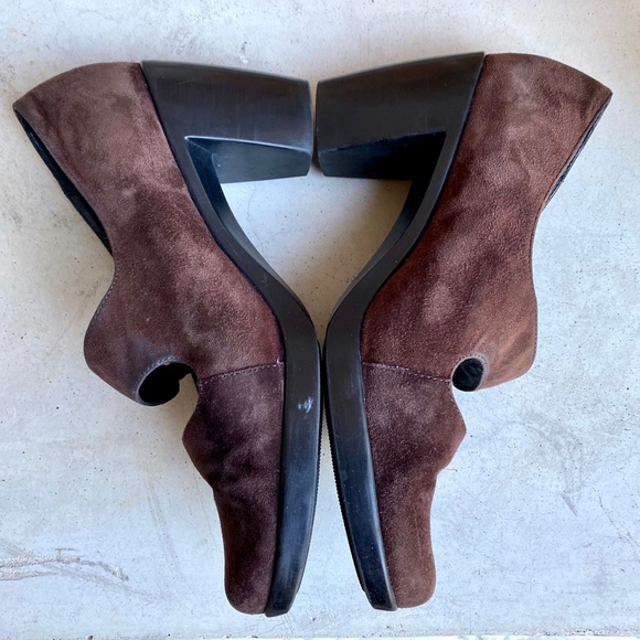 Dansko Brown Suede Chunky Heel Shoes - Picture 3 of 6